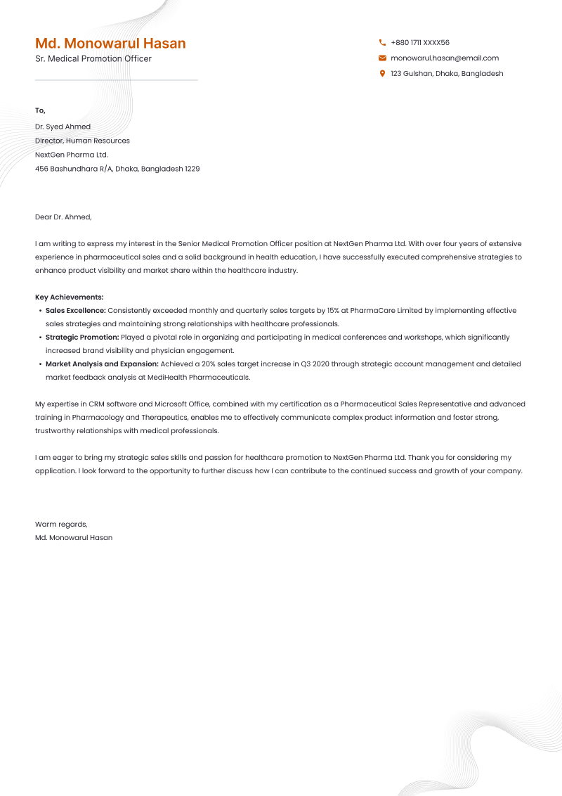 Cover Letter Templates 16