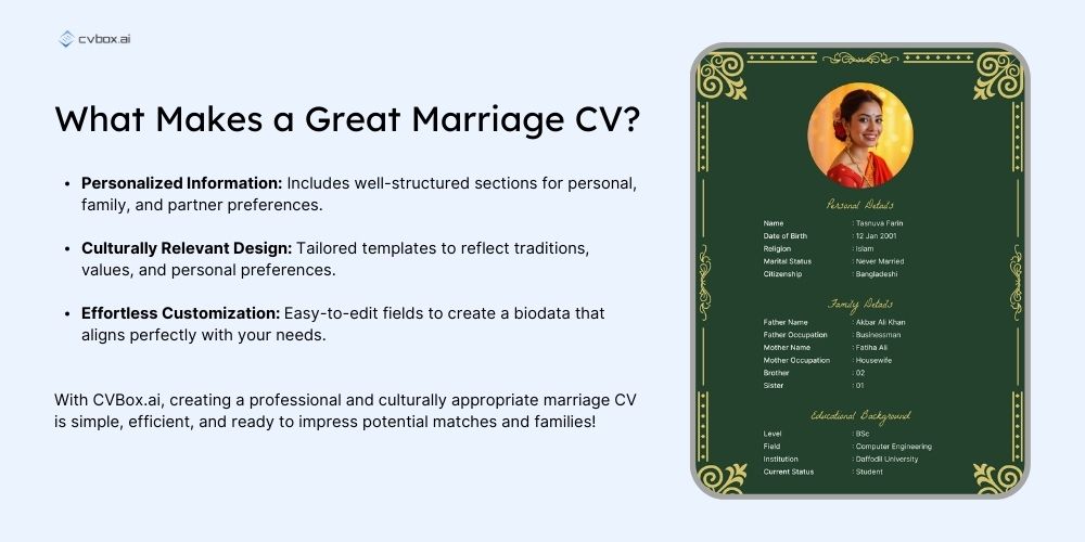 Choosing the Right Marriage CV Format